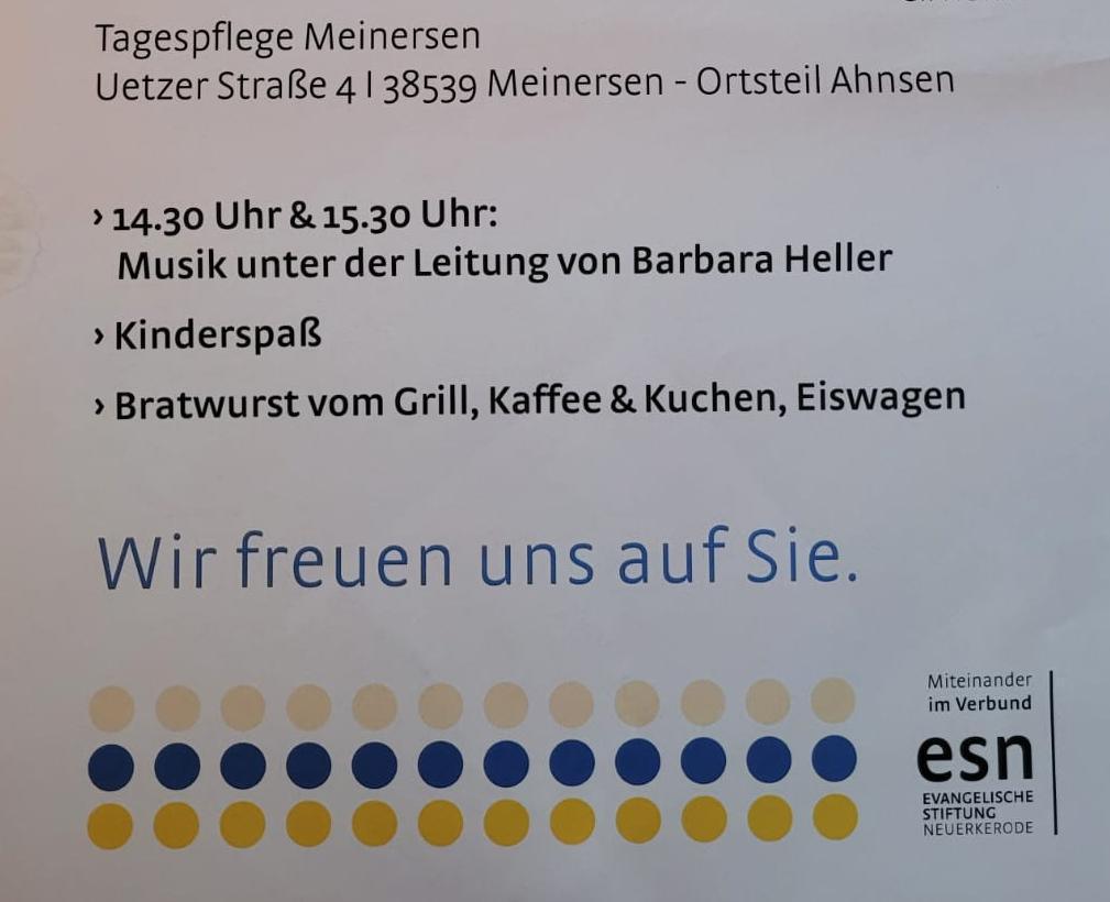 10 Jahre Tagespflege Meinersen - Feiern Sie mit uns am 13.09.25