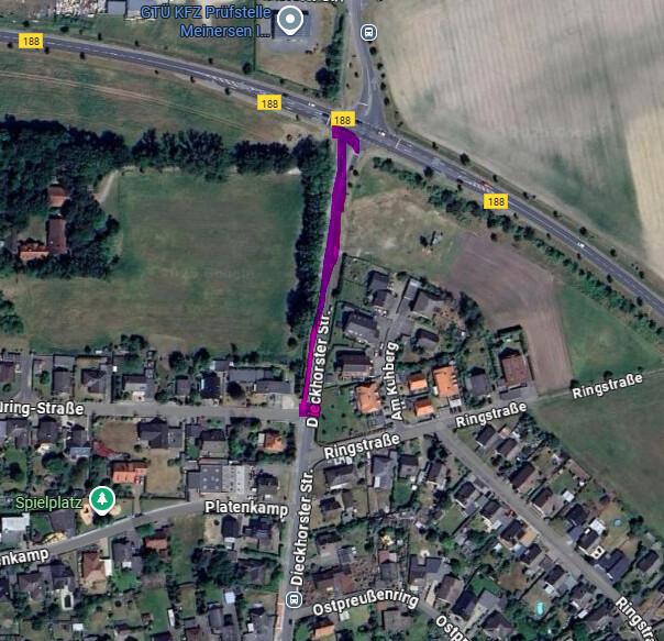 🚧Dieckhorster Straße in Meinersen seit 15.09. ab Ecke Von-Düring-Straße bis B188 voll gesperrt↔️
