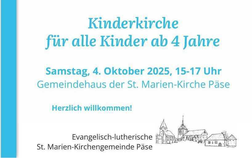 Kinderkirche für alle Kinder ab 4 Jahre
