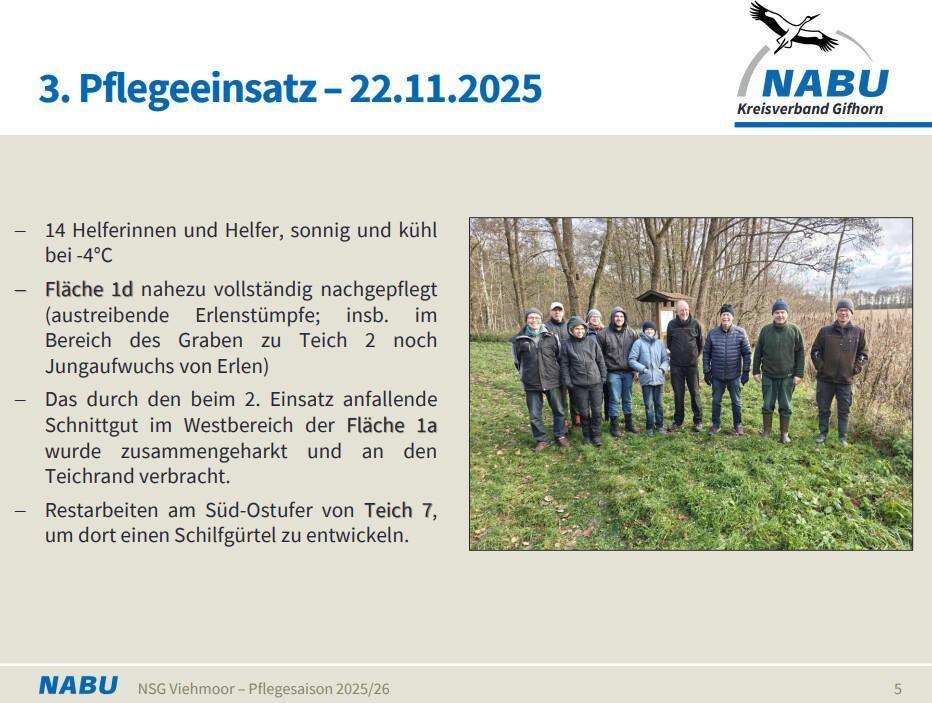 NSG Viehmoor Rückblick Pflegesaison 2025/26 "Fazit und Ausblick".