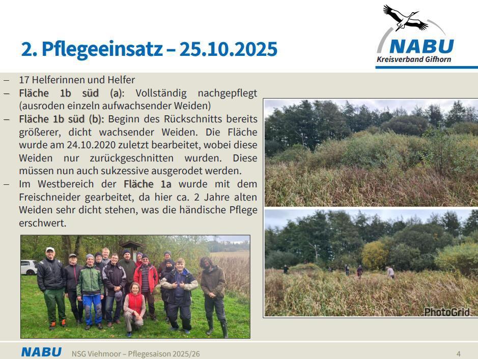 NSG Viehmoor Rückblick Pflegesaison 2025/26 "Fazit und Ausblick".