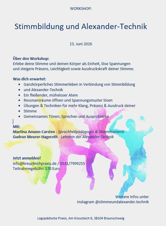 Workshop: Stimmbildung und Alexander-Technik