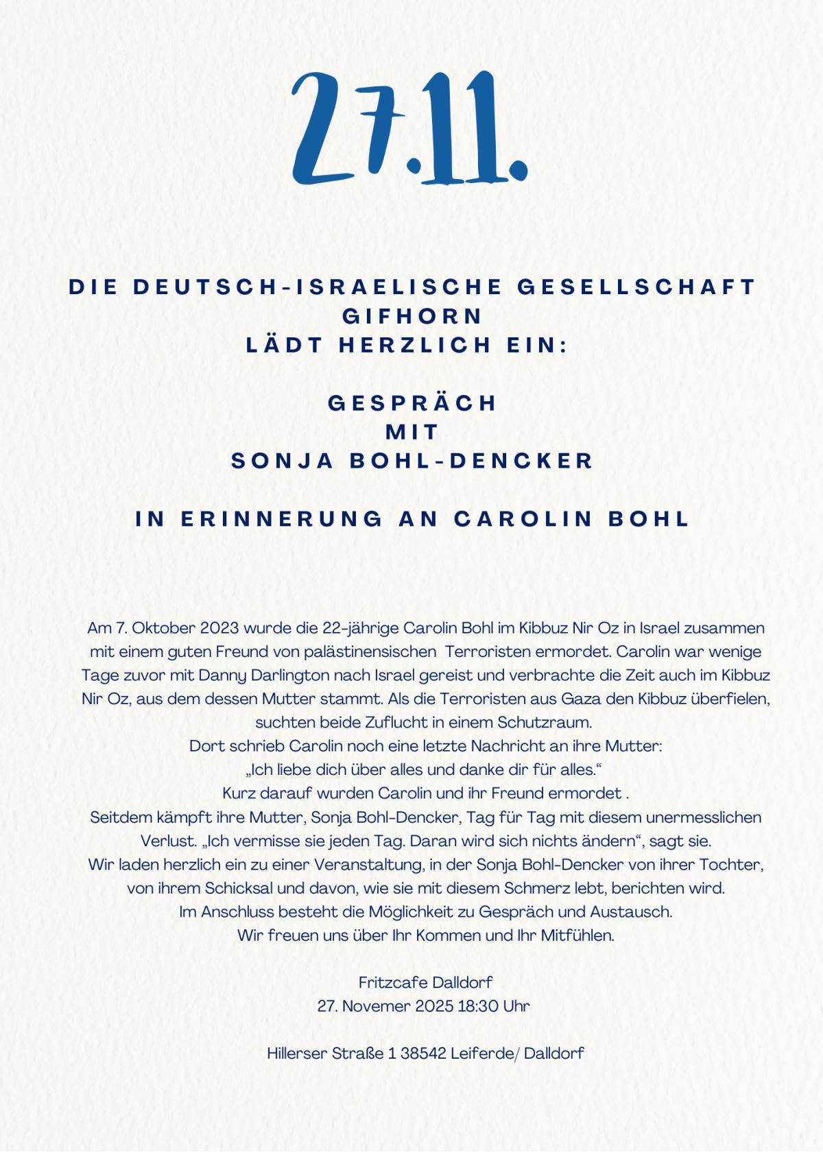 Vortrag der Deutsch-Israelischen Gesellschaft