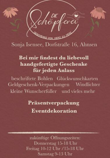 Heute NEUERÖFFNUNG - Die Schöpferei – Geschenke von Herz zu Herz 
