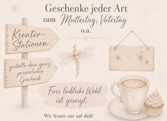"Special-May-Day" Die Schöpferei – Geschenke jeder Art zu Muttertag , Vatertag o.a.