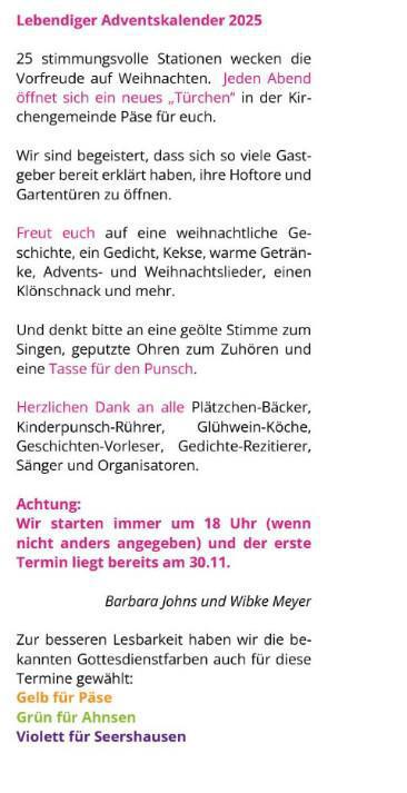 Lebendiger Adventskalender Seershausen 12