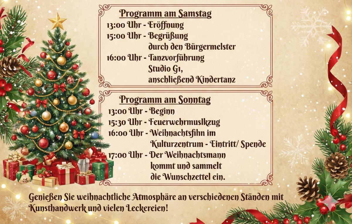 Am WE Weihnachtsmarkt in Meinersen. (Hier das Programm)