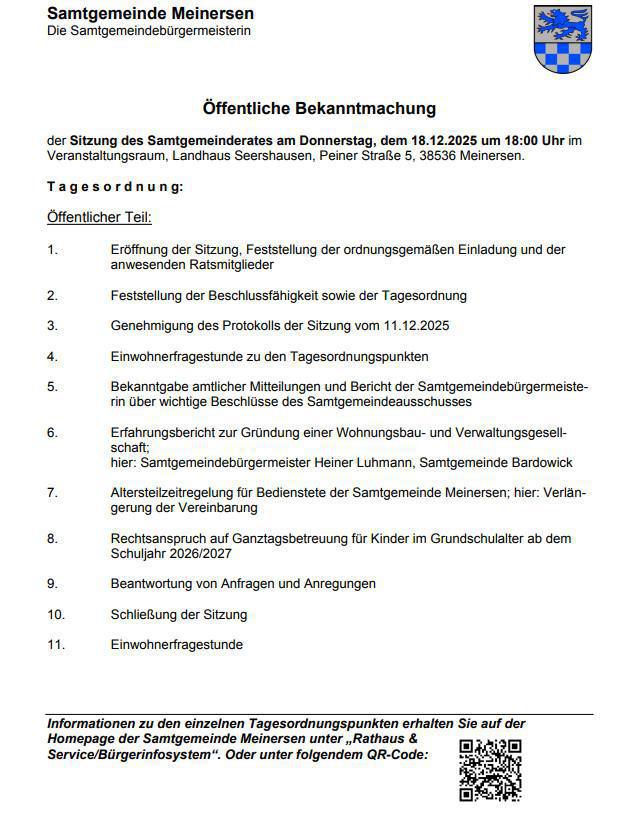 Samtgemeinderatssitzung 