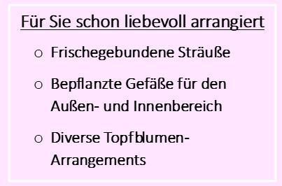 Blumenhaus Langer - Öffnungszeiten zu Muttertag
