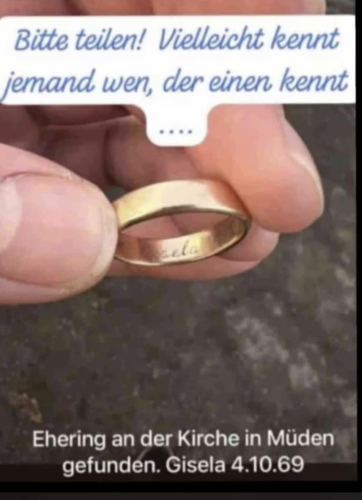 Fundsache Müden: Ehering