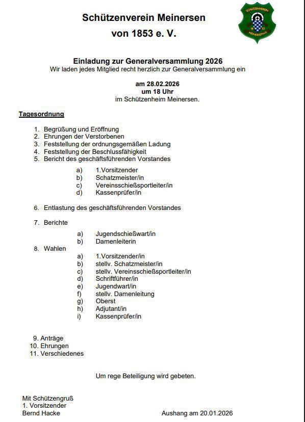 GV Schützenverein Meinersen 