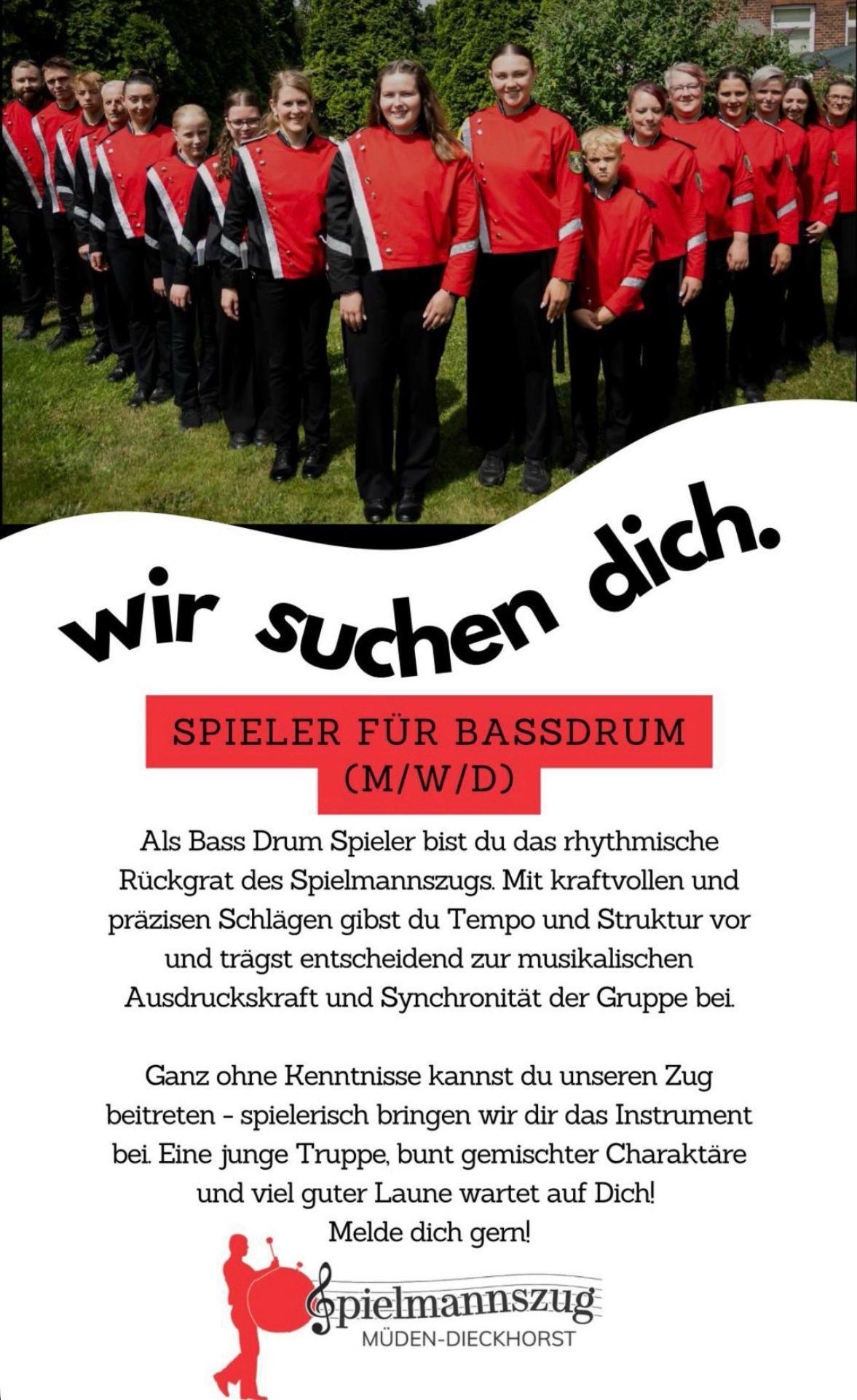 Spielmannszug Müden-Dieckhorst sucht Mitspieler/innen