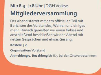 Mitgliederversammlung der Landfrauen Meinersen und Umgebung