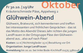 Glühwein-Abend Landfrauen Meinersen und Umgebung