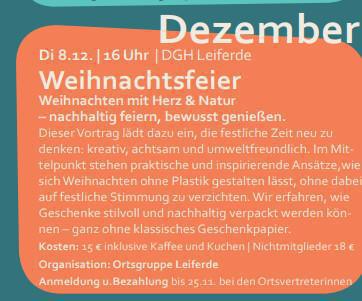 Weihnachtsfeier der Landfrauen Meinersen und Umgebung