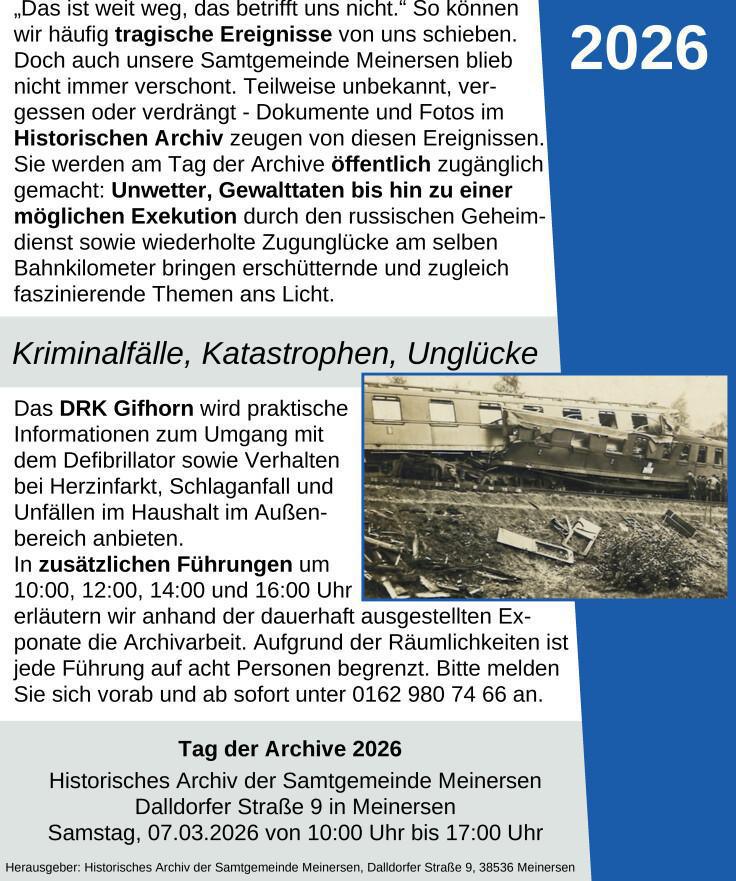 Tag der Archive am 07.03.2026 im Historischen Archiv