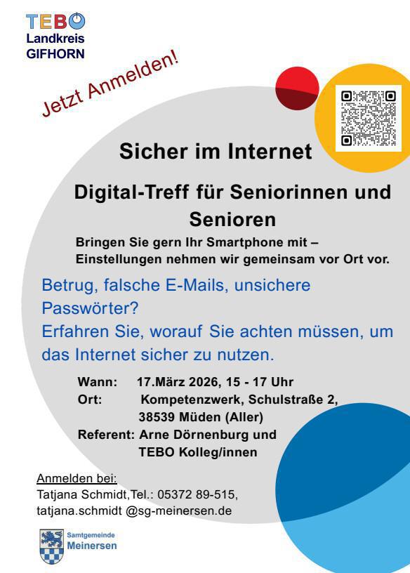 Sicher im Internet - Digital Treff für Senioren und Seniorinnen
