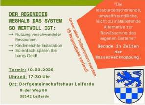 Infoveranstaltung zum Thema "Regendieb"