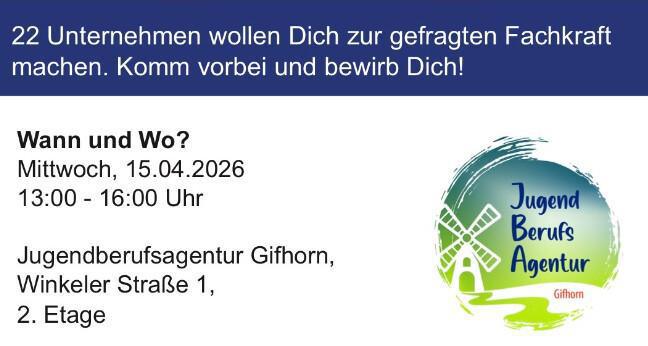 22 Unternehmen wollen Dich! Komm vorbei!