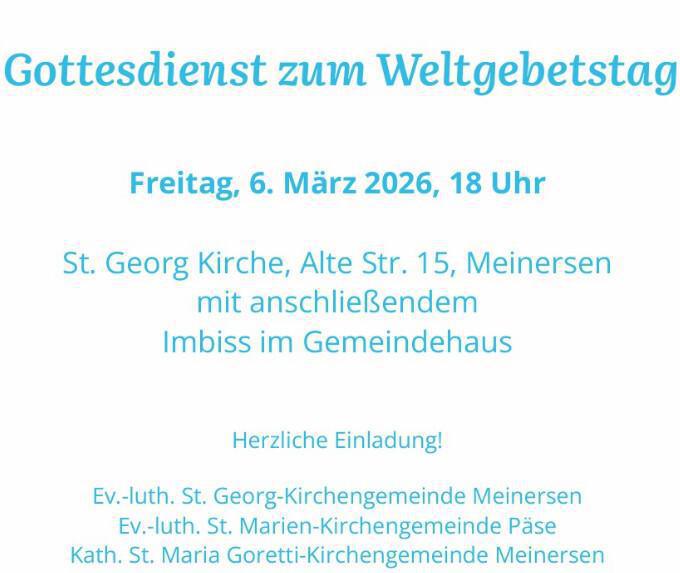 Gottesdienst zum Weltgebetstag