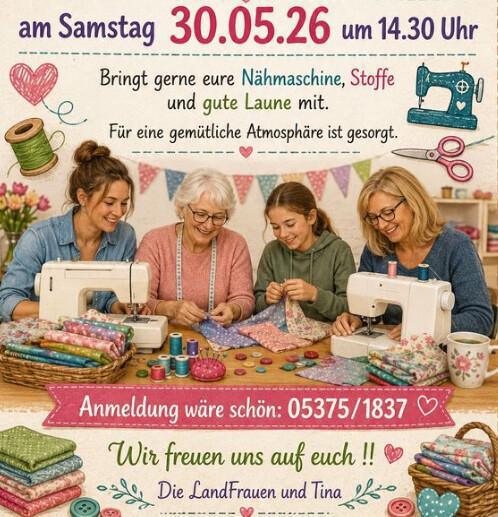 Nähtreff in Müden am 30.05.26