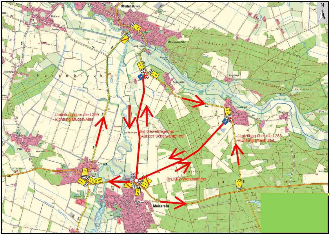 Ab Morgen: Kreuzung Dieckhorster Straße / Ettenbütteler Weg in Meinersen voll gesperrt Ab Morgen: Kreuzung Dieckhorster Straße / Ettenbütteler Weg in Meinersen voll gesperrt