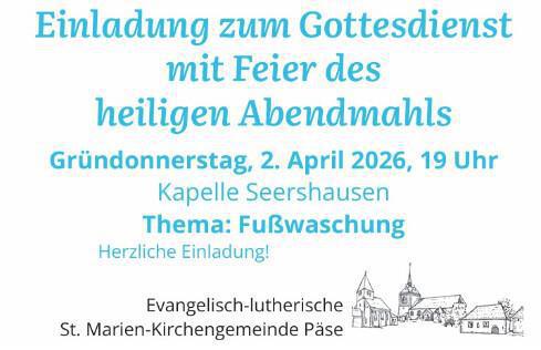 Gottesdienst Seershausen mit Abendmahl