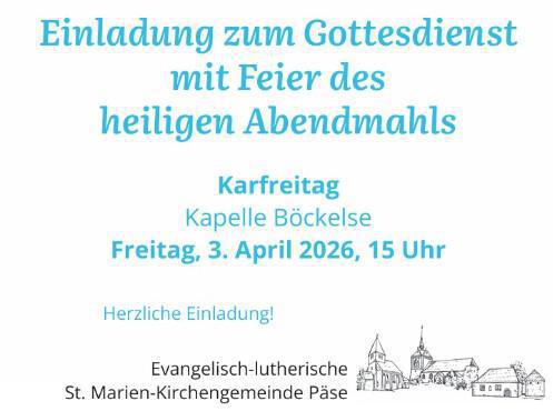 Gottesdienst Böckelse mit Abendmahl