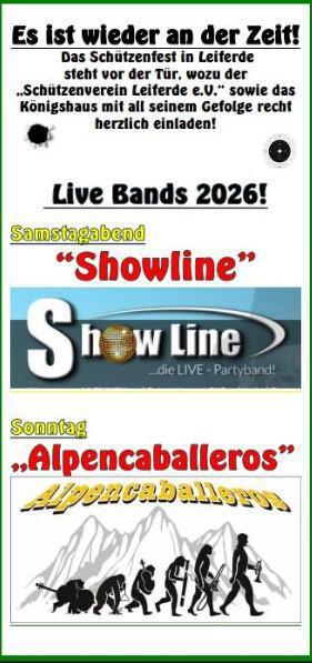 Schützenfest Leiferde vom 01.05.26 - 03.05.26 Schützenfest Leiferde vom 01.05.26 - 03.05.26