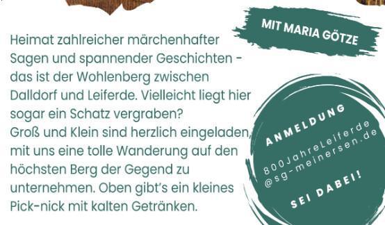 Wanderung zum Wohlenberg