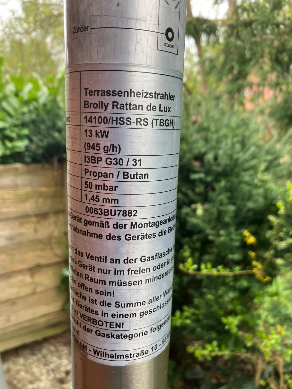 Großer Heizstrahler zu verkaufen