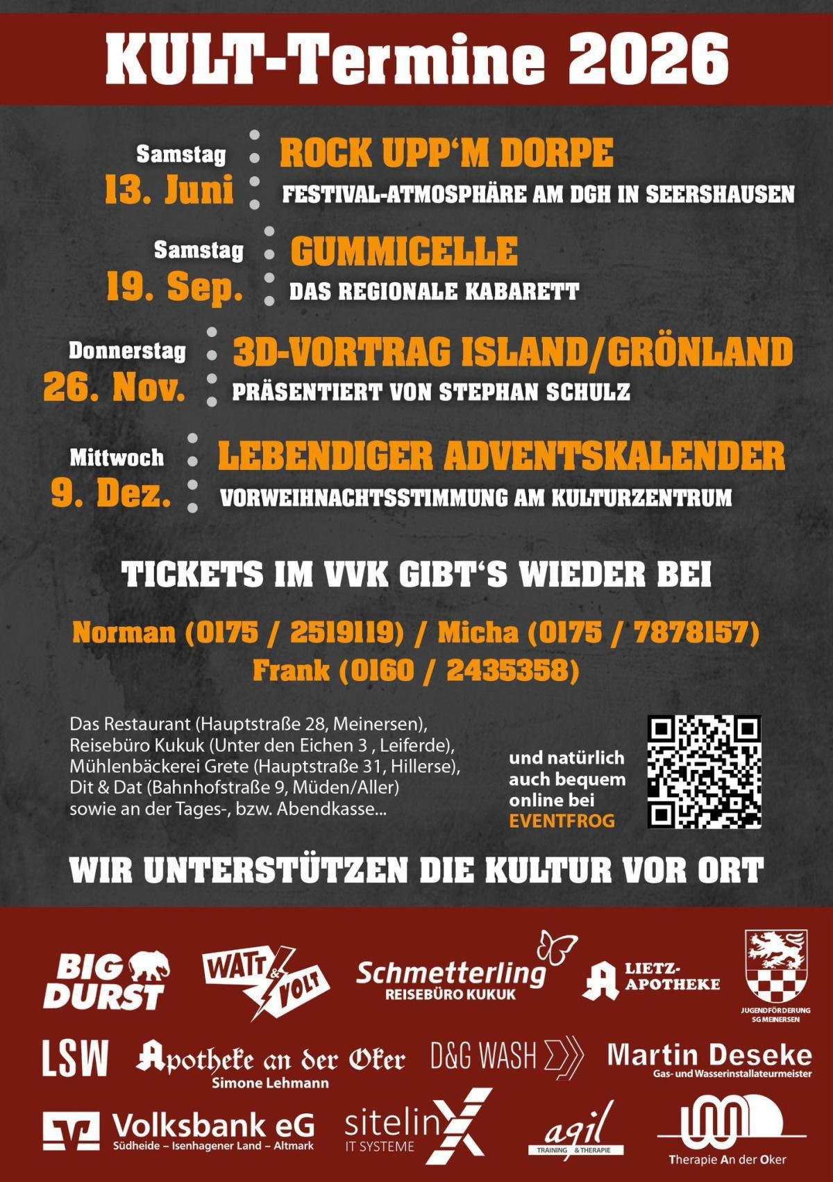 Rock upp`m Dorpe - Vorverkauf gestartet - Ticketaktion "4 für 3" und " unter 21 Jahren 5 € Rabatt"