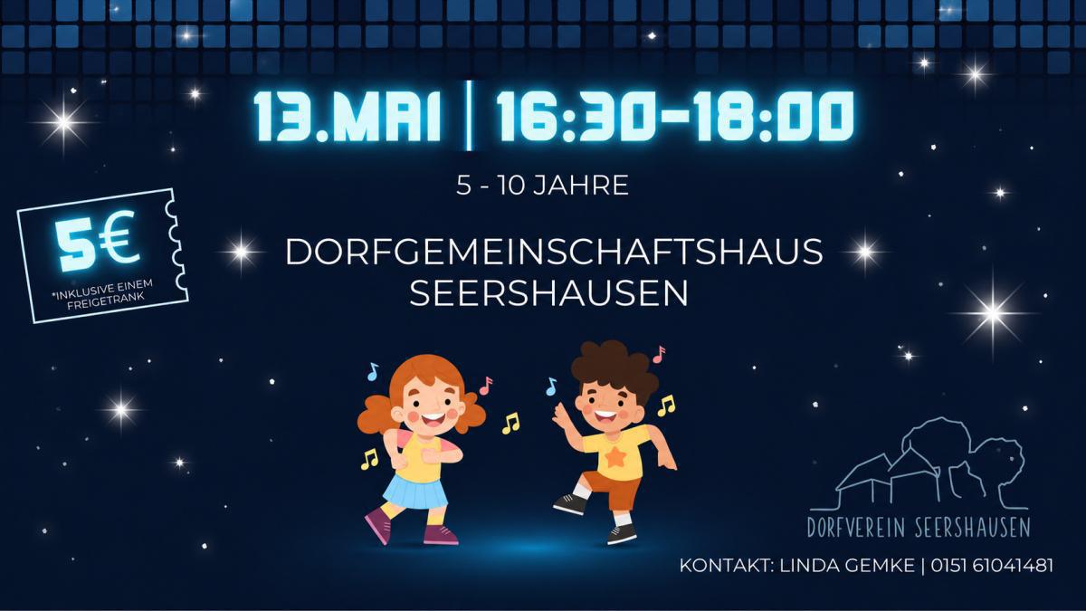 Seershausen: Kinderdisco am 13.05.2026