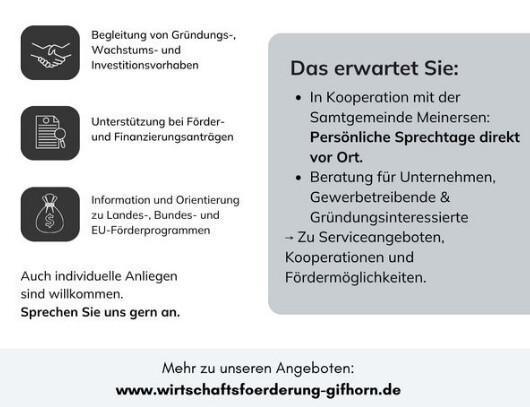 Kostenfreie Gewerbesprechstunde vor Ort am 11.08.26 in Leiferde! Kostenfreie Gewerbesprechstunde vor Ort am 11.08.26 in Leiferde!
