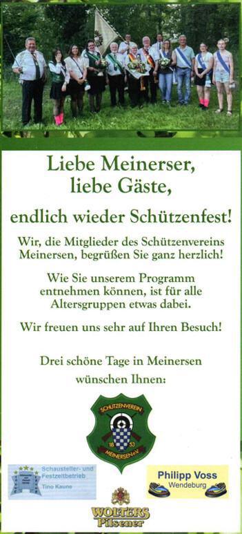 Schützenfest Meinersen vom 19.06.-21.06.26 (Hier mit Programm und Marschroute)