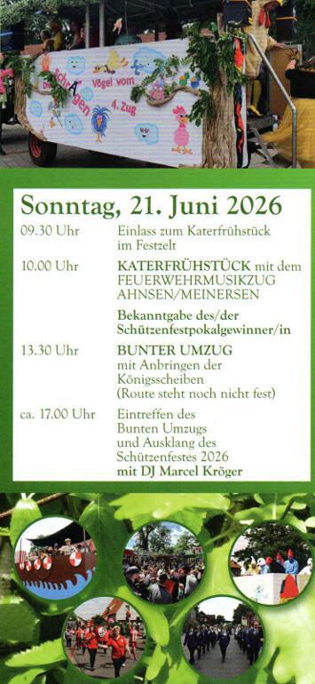 Schützenfest Meinersen vom 19.06.-21.06.26 (Hier mit Programm und Marschroute)