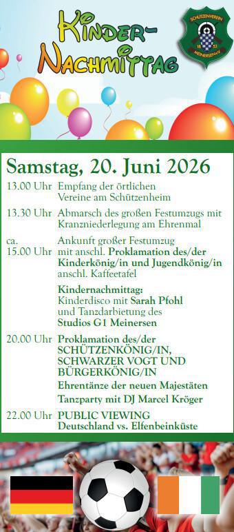 Schützenfest Meinersen mit Public Viewing WM