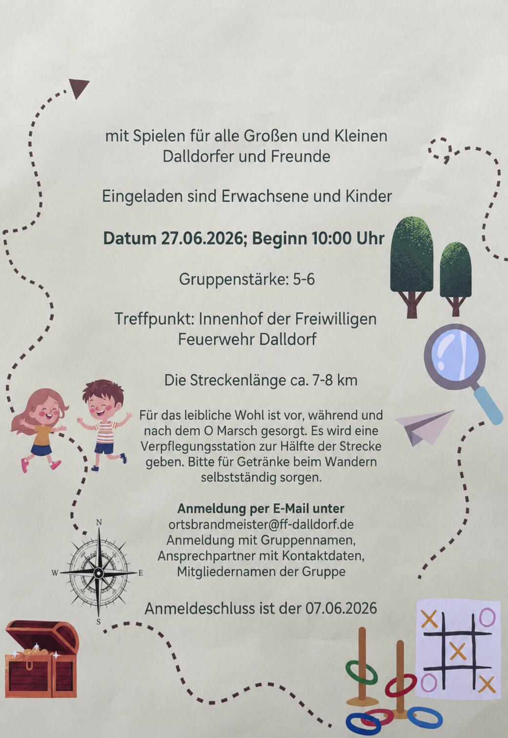 Dalldorf geht auf Entdeckungstour: Orientierungsmarsch für Groß und Klein #800 Jahre Dalldorf