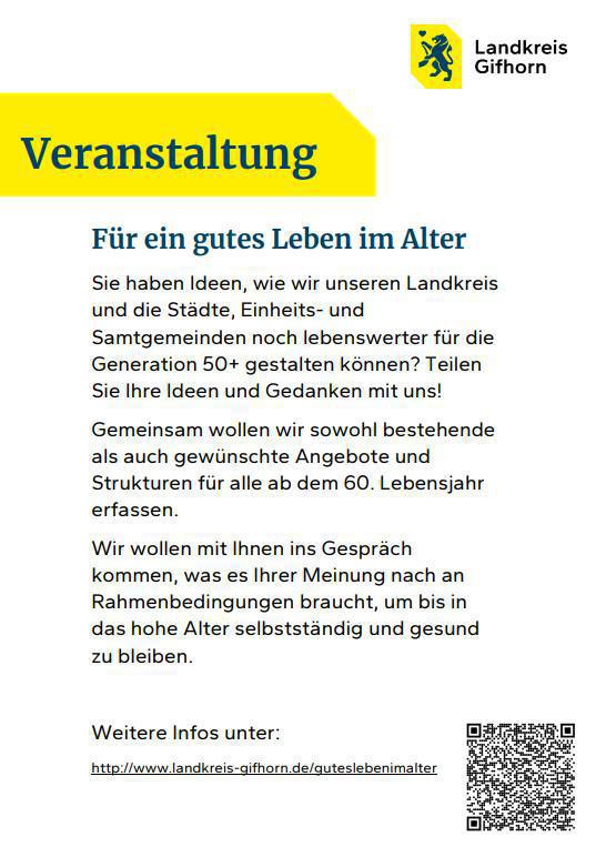 Für ein gutes Leben im Alter