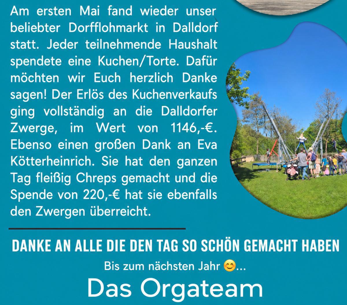 Dankeswort zum 4. Dalldorfer Dorfflohmarkt