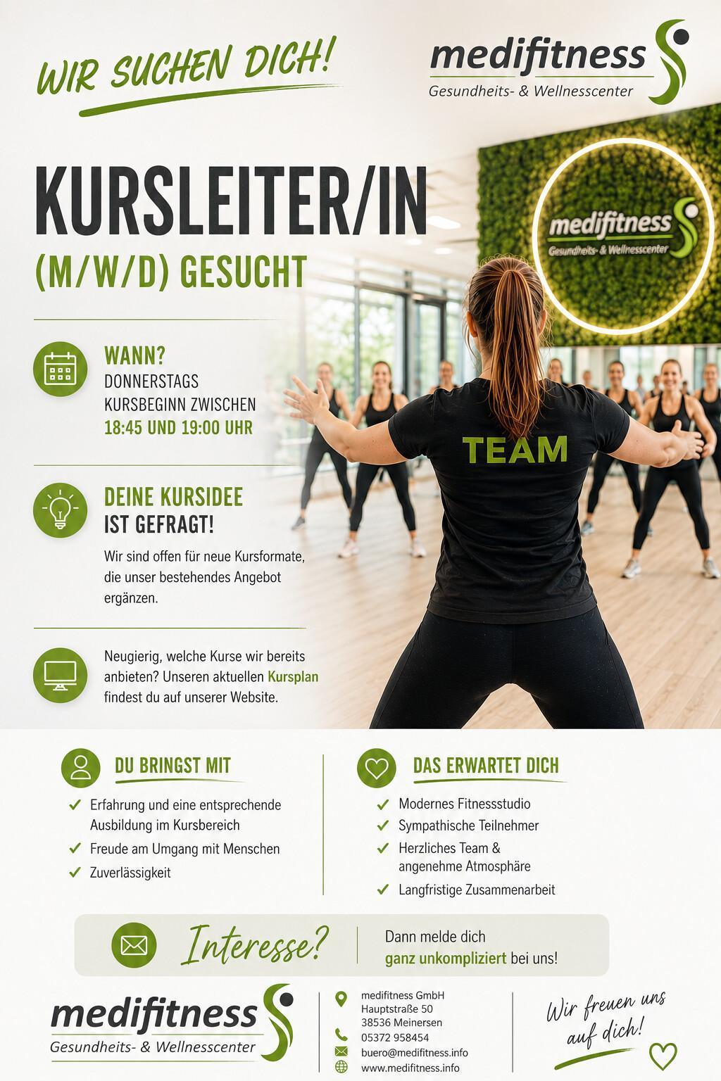 Kursleiter/in (m/w/d) gesucht! 💚