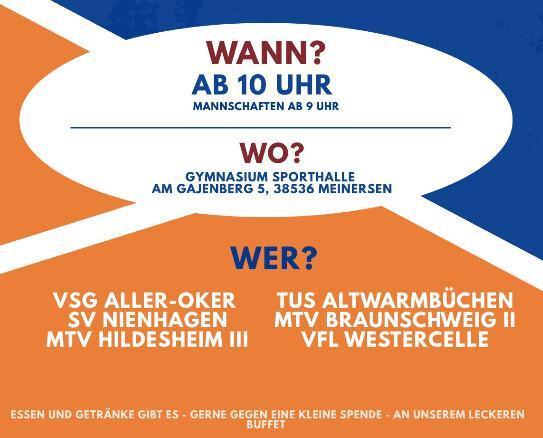 🏆 Premiere in eigener Halle: Am Sonntag steigt das 1. eigene Turnier der VSG Aller Oker!