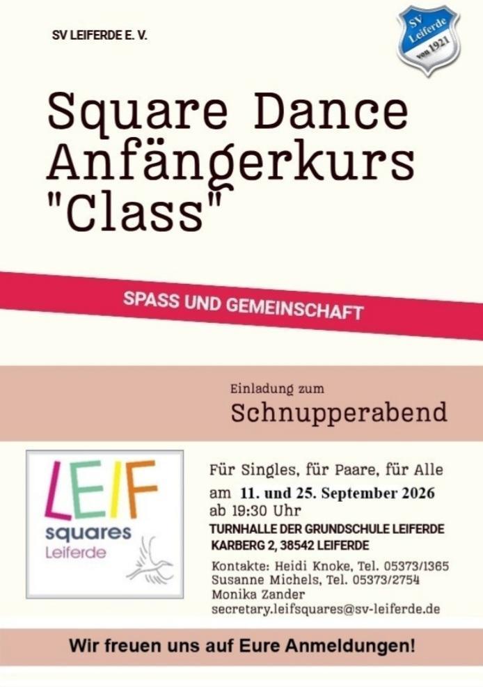 Leiferde: Square Dance Anfängerkurs