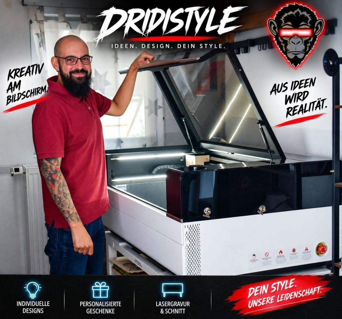 Laserarbeiten/Gravuren mit und auf verschiedensten Materialien, 3d Druckservice. Dridistyle Handmade for Life!