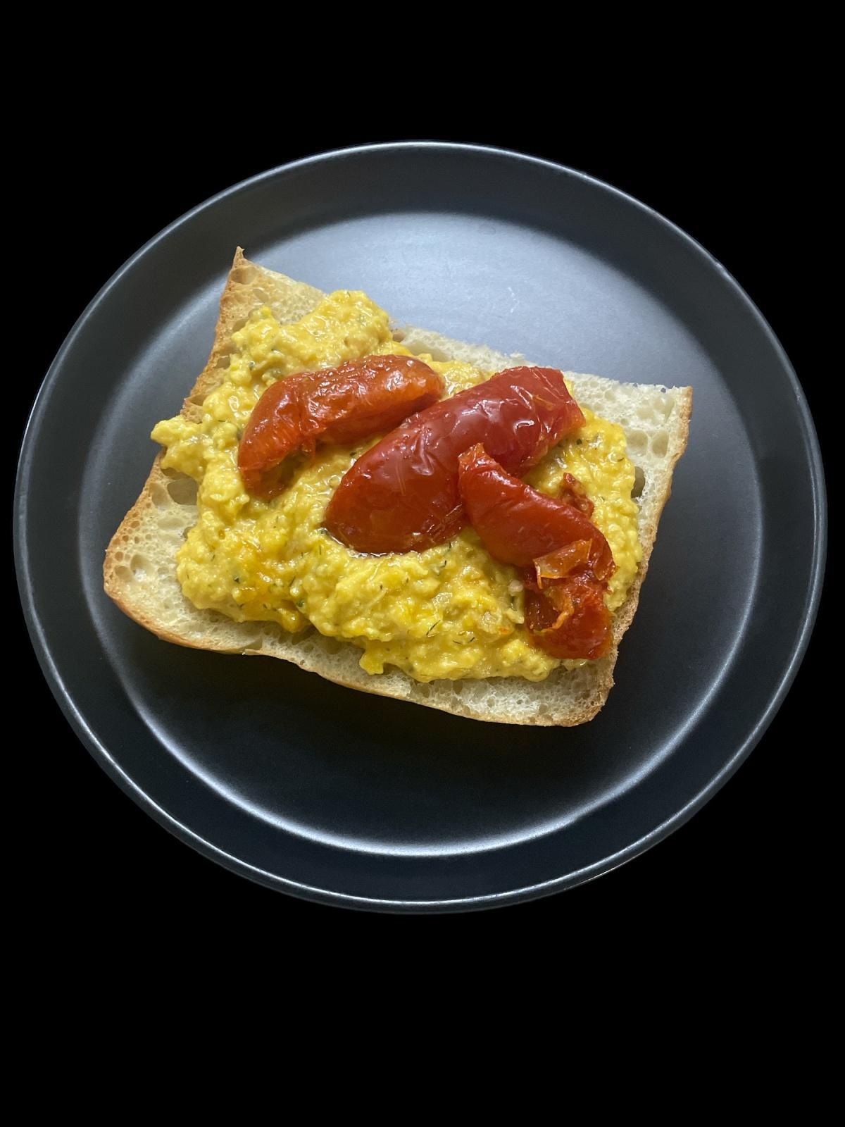 Vegan Scramble on Toasted Focaccia