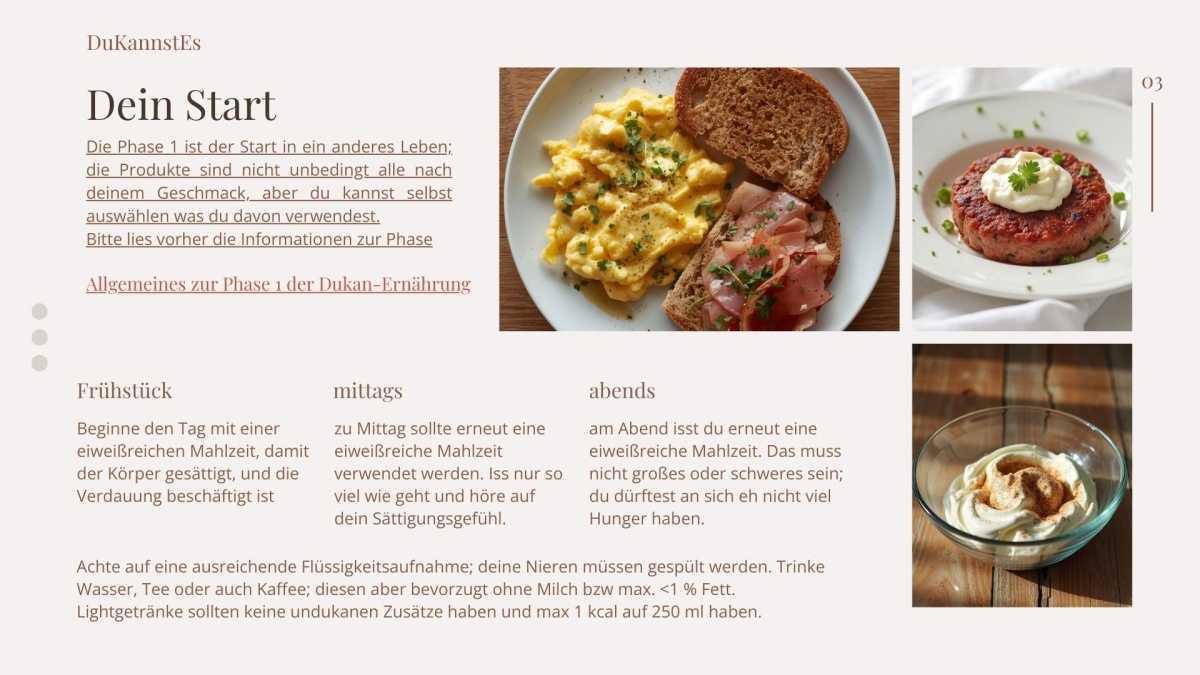 Rezepte für die Startphase