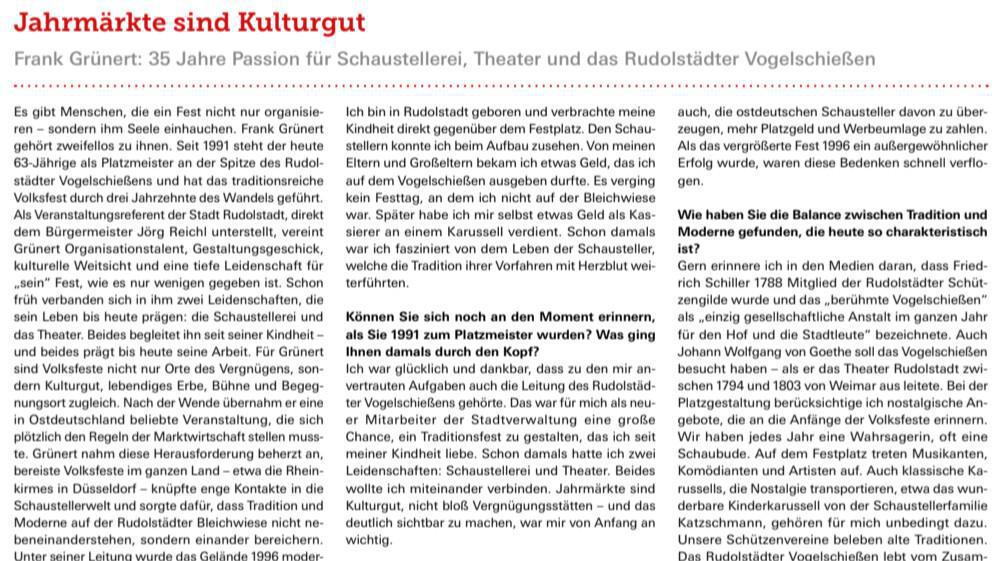 Jahrmärkte sind Kulturgut