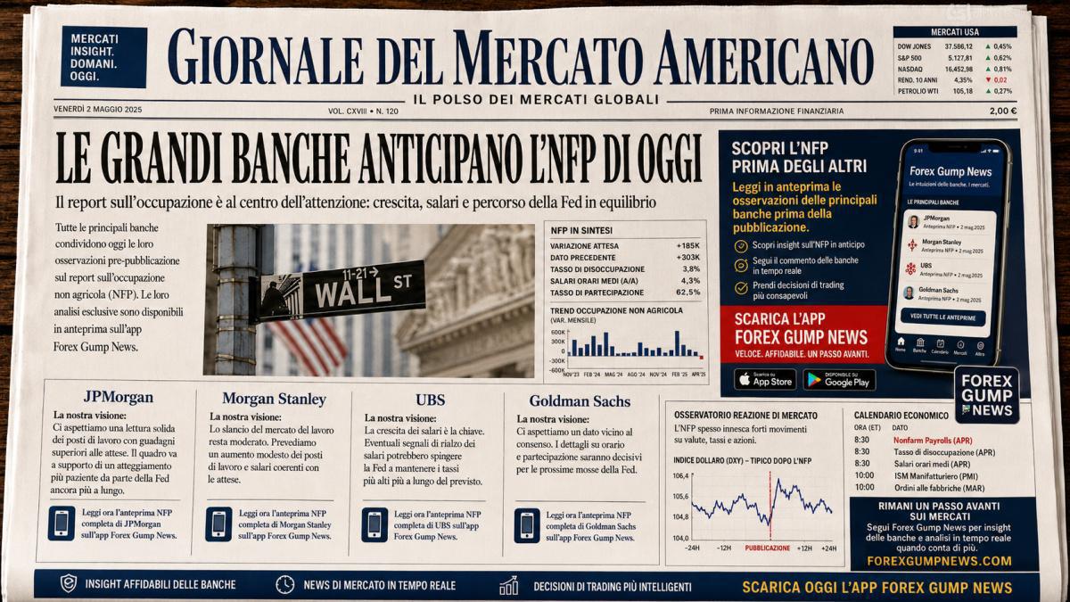NFP Day: il mercato si gioca tutto sul lavoro USA mentre la Fed resta intrappolata tra inflazione ed energia NFP Day: il mercato si gioca tutto sul lavoro USA mentre la Fed resta intrappolata tra inflazione ed energia