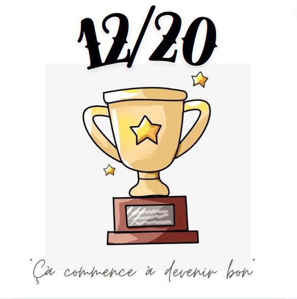 # VOTRE SCORE !