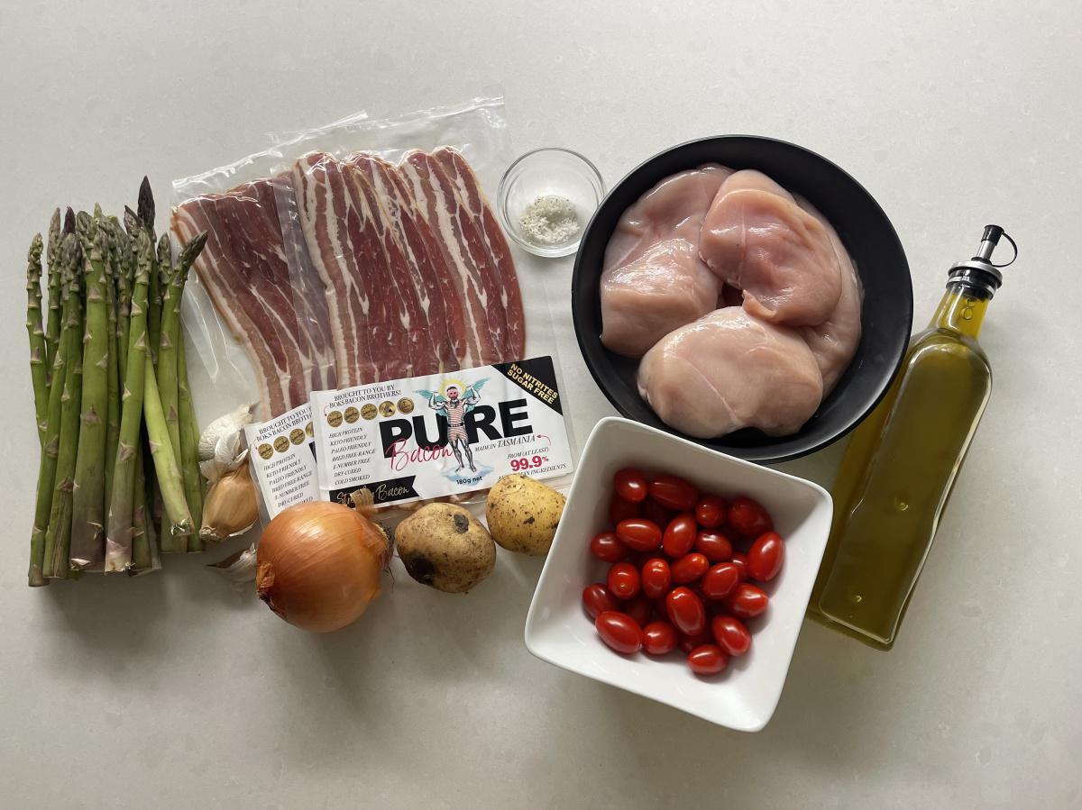 Chicken, Prosciutto and Asparagus Bake